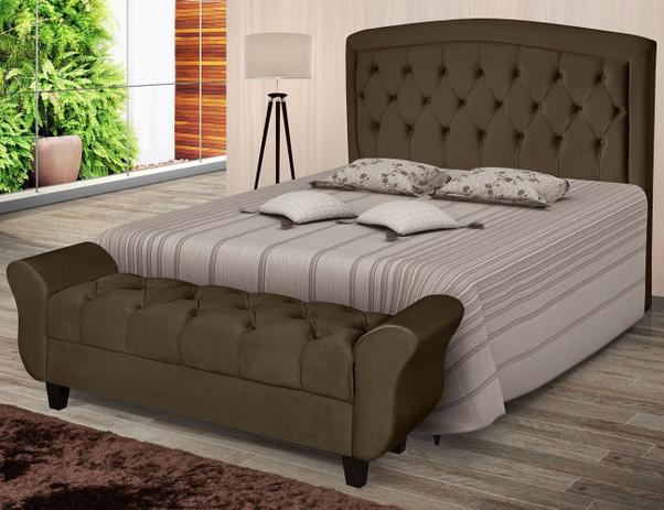 Conjunto Quarto Recamier Cab. Estof. Milao Solt. 90 cm - Artnossa estofados Menor preço em Conjunto Quarto Recamier Cab. Estof. Milao Solt. 90 cm - Artnossa estofados