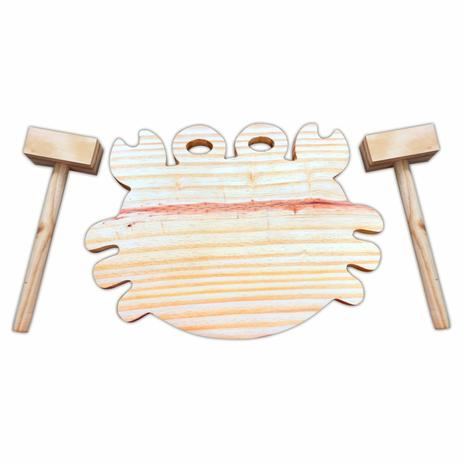 Conjunto Quebra Poca Caranguejo Tábua Martelo Madeira - Jjveras Menor preço em Conjunto Quebra Poca Caranguejo Tábua Martelo Madeira - Jjveras