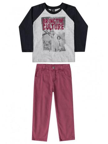 Conjunto Quimby 2 peças Camiseta Longa e Calça Sarja Preto Menor preço em Conjunto Quimby 2 peças Camiseta Longa e Calça Sarja Preto