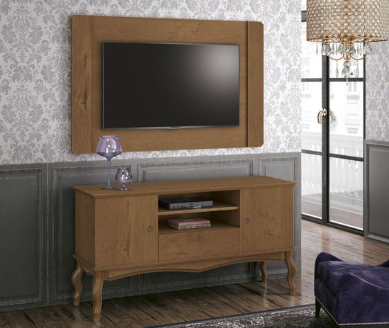 Conjunto Rack e Painel Luis XV Vintage Retro Naturale - Edn moveis Menor preço em Conjunto Rack e Painel Luis XV Vintage Retro Naturale - Edn moveis
