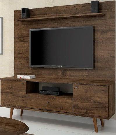 Conjunto Retrô Rack/Painel Titânio 60'' JCM Movelaria Menor preço em Conjunto Retrô Rack/Painel Titânio 60'' JCM Movelaria