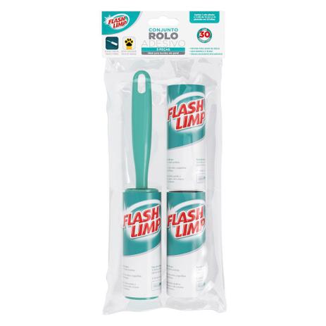 Conjunto Rolo Adesivo - 3 Peças - Flash Limp - Euro home Menor preço em Conjunto Rolo Adesivo - 3 Peças - Flash Limp - Euro home