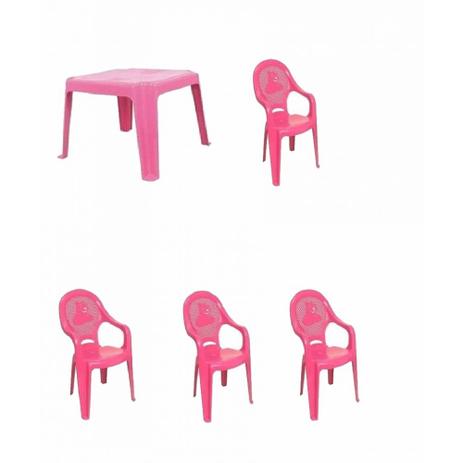 Conjunto Rosa Mesa 4 Cadeiras Poltrona Infantil Antares é boa?