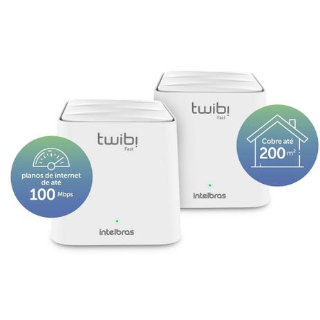 Conjunto Roteador Twibi Fast Wifi 5 Mesh- Intelbras Menor preço em Conjunto Roteador Twibi Fast Wifi 5 Mesh- Intelbras