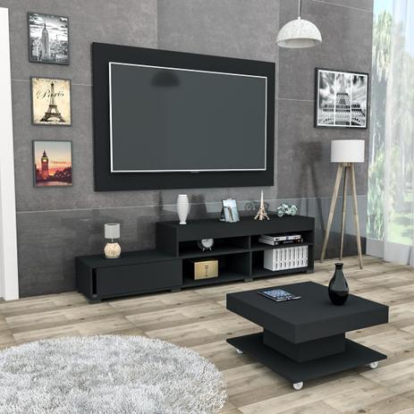 Conjunto sala de estar com painel p/ tv até 60 polegadas rack e mesa de centro black mali haus é ruim? Conjunto sala de estar com painel p/ tv até 60 polegadas rack e mesa de centro black mali haus é boa?