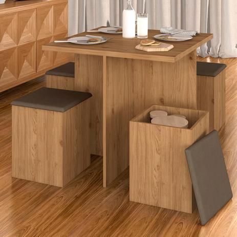 Conjunto Sala De Jantar 4 Banquetas Berlim Cinamomo - TARGO MÓVEIS é boa?