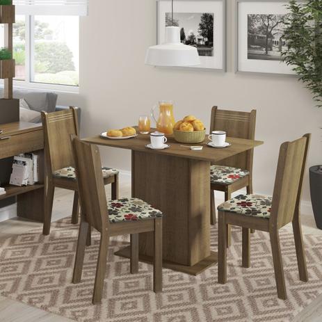 Conjunto Sala de Jantar Lexy Madesa Mesa Tampo de Madeira com 4 Cadeiras Menor preço em Conjunto Sala de Jantar Lexy Madesa Mesa Tampo de Madeira com 4 Cadeiras
