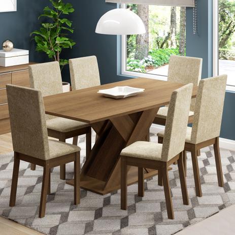 Conjunto Sala de Jantar Madesa Júlia Mesa Tampo de Madeira com 6 Cadeiras é boa?