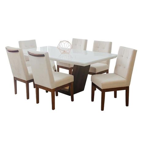 Conjunto Sala de Jantar Mesa Lilie + 6 Cadeiras Grécia 2 Imbuia - Id all móveis é boa?