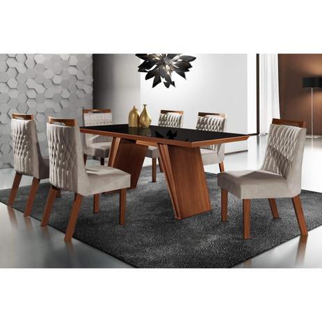 Conjunto Sala de Jantar Mesa Tampo MDF e 6 Cadeiras Atlanta Tik Plus Siena Móveis Castanho Premio/Pena Bege é ruim? Conjunto Sala de Jantar Mesa Tampo MDF e 6 Cadeiras Atlanta Tik Plus Siena Móveis Castanho Premio/Pena Bege é boa?