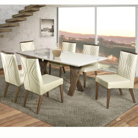 Conjunto Sala De Jantar Vigo Mesa Com 6 Cadeiras De Madeira - Greice móveis é boa?