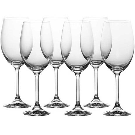 Conjunto Seis Taças Vidro Bohemia Crystal Vinho Tinto 250ml - Zanline Menor preço em Conjunto Seis Taças Vidro Bohemia Crystal Vinho Tinto 250ml - Zanline