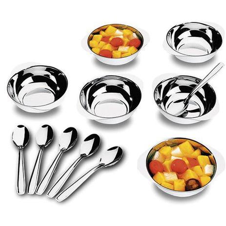 Conjunto sobremesa aço inox 12 peças - Oitonline Menor preço em Conjunto sobremesa aço inox 12 peças - Oitonline