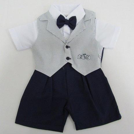 Conjunto Social Terno Bebe Menino Batizado Listrado Smoking - anjo da mamãe  - Roupa para Batizado - Magazine Luiza