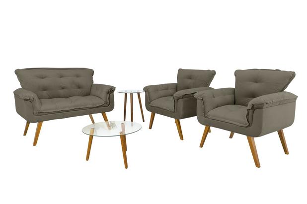 Conjunto Sofá Namoradeira + 02 Poltronas Opala Para Clinica e Recepção - Di Menezes Menor preço em Conjunto Sofá Namoradeira + 02 Poltronas Opala Para Clinica e Recepção - Di Menezes