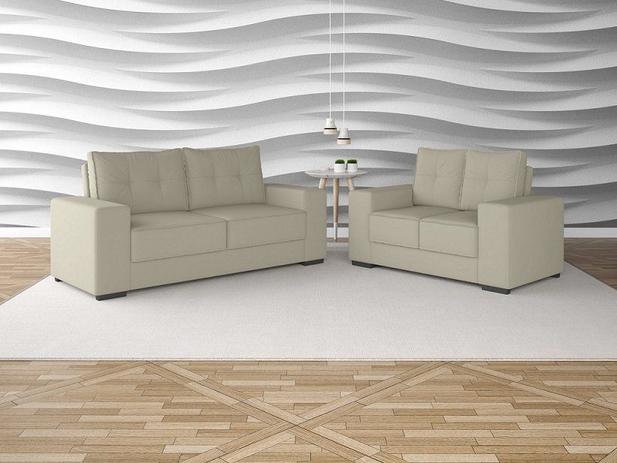 Menor preço em Conjunto sofas 3 e 2 lugares net destaque areia - Netsofas