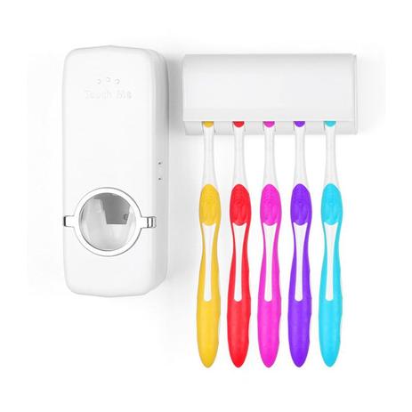 Conjunto Suporte de Escovas + Dispenser Branco Para Creme Dental - Thata esportes é ruim? Conjunto Suporte de Escovas + Dispenser Branco Para Creme Dental - Thata esportes é boa?