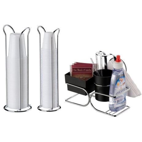 Conjunto Suporte Para Café Escritório e Recepção e Porta Copos - Future Menor preço em Conjunto Suporte Para Café Escritório e Recepção e Porta Copos - Future