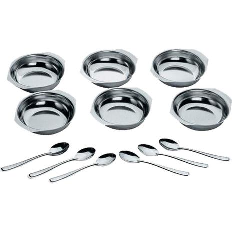 Conjunto Tigelas 12 Peças Taças Colher Sobremesa - 23084 - Golden inox Menor preço em Conjunto Tigelas 12 Peças Taças Colher Sobremesa - 23084 - Golden inox