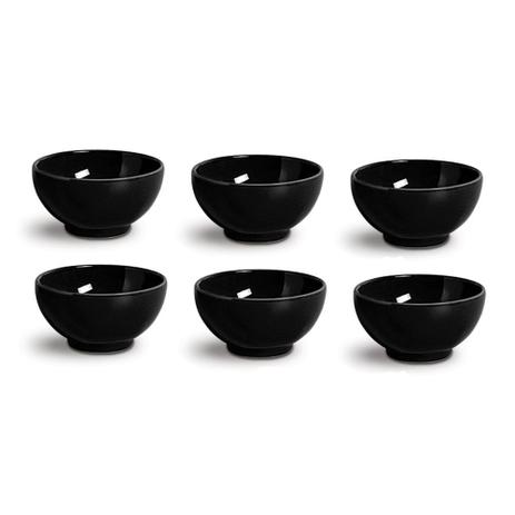 Conjunto Tigelas Bowl Cereal Pote Pqno Preto 550 ml 6 peças - Scalla Menor preço em Conjunto Tigelas Bowl Cereal Pote Pqno Preto 550 ml 6 peças - Scalla