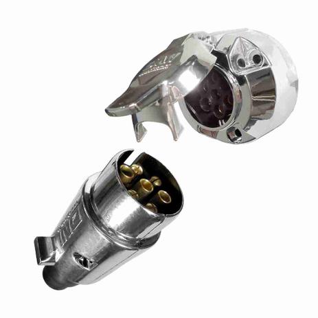Conjunto Tomada de Engate Fixa e Móvel - 7 Polos - DNI 8377 Menor preço em Conjunto Tomada de Engate Fixa e Móvel - 7 Polos - DNI 8377