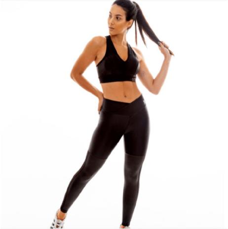 legging de academia com tule
