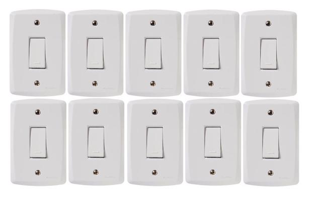 Conjunto Tramontina Lux 10 Placa 4x2 Com Interruptor Simples Menor preço em Conjunto Tramontina Lux 10 Placa 4x2 Com Interruptor Simples