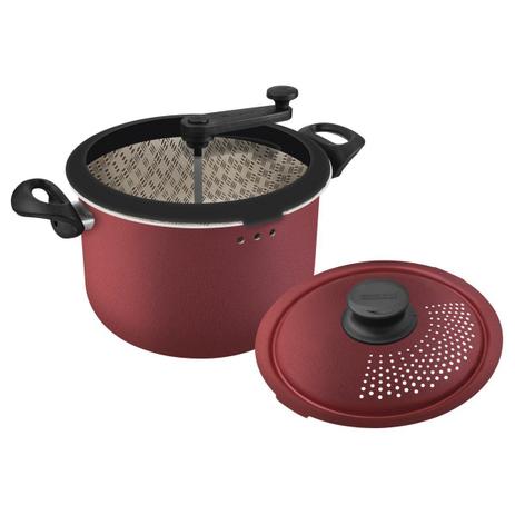 Conjunto Tramontina Paris 3 em 1 Vermelho Pipoqueira, Espagueteira e Caldeirão Menor preço em Conjunto Tramontina Paris 3 em 1 Vermelho Pipoqueira, Espagueteira e Caldeirão