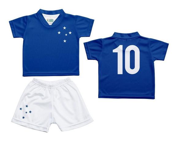 Conjunto Uniforme Bebê Cruzeiro Dry Oficial - Torcida Baby Menor preço em Conjunto Uniforme Bebê Cruzeiro Dry Oficial - Torcida Baby