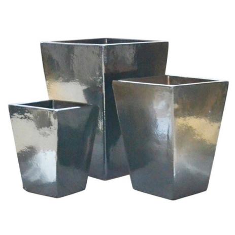 Conjunto Vasos Cerâmica Vietnamita Grafite 3 peças - Decorafast Menor preço em Conjunto Vasos Cerâmica Vietnamita Grafite 3 peças - Decorafast
