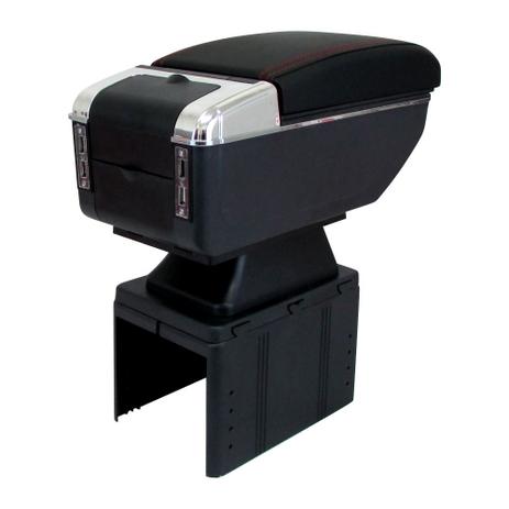 Console Apoio de Braço Universal Preto Costura Vermelha com USB - Eurus import Menor preço em Console Apoio de Braço Universal Preto Costura Vermelha com USB - Eurus import