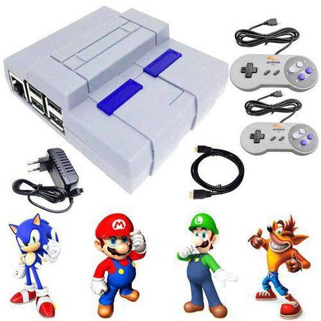 Console Super Nintendo Raspberry + 2 Controles + 11000 Jogos 32gb - Master info Menor preço em Console Super Nintendo Raspberry + 2 Controles + 11000 Jogos 32gb - Master info
