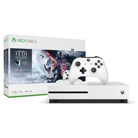 Console Xbox One S 1TB e Jogo Star Wars Jedi: Fallen Order Deluxe Edition - Microsoft Menor preço em Console Xbox One S 1TB e Jogo Star Wars Jedi: Fallen Order Deluxe Edition - Microsoft