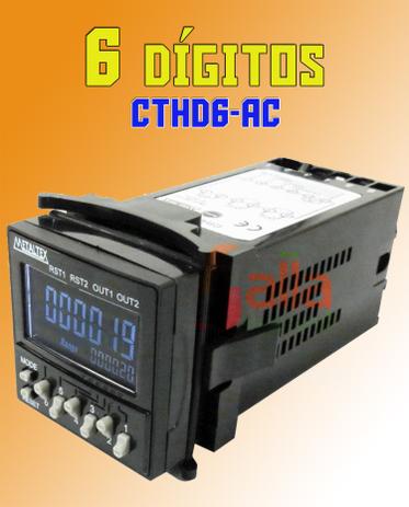 Contador / Temporizador / Tacômetro Digital 6 Digitos Cthd6-Ac 240Vca Metaltex Menor preço em Contador / Temporizador / Tacômetro Digital 6 Digitos Cthd6-Ac 240Vca Metaltex
