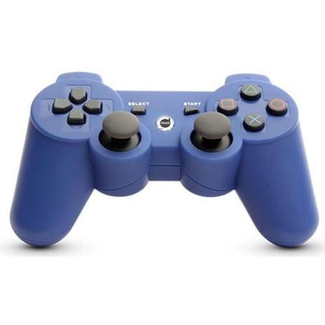 Menor preço em Controle Dual Shock Sem Fio Para Ps3 Azul Dazz Ref 621265