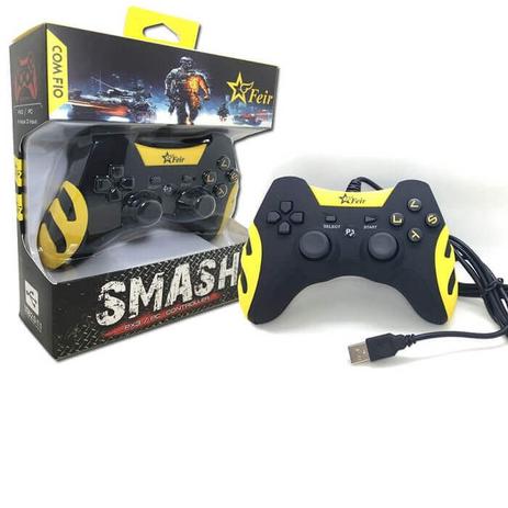 Controle Joystick Com Fio Usb 2 em 1 Para Pc e Playstation 3 Play 3 Ps3 FEIR FR-218A AMARELO é boa?