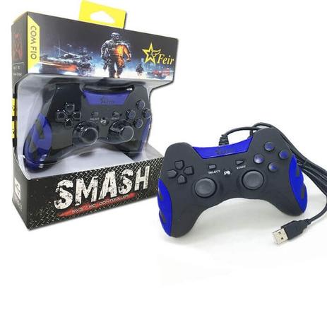 Controle Joystick Com Fio Usb 2 em 1 Para Pc e Playstation 3 Play 3 Ps3 FEIR FR-218A AZUL Menor preço em Controle Joystick Com Fio Usb 2 em 1 Para Pc e Playstation 3 Play 3 Ps3 FEIR FR-218A AZUL