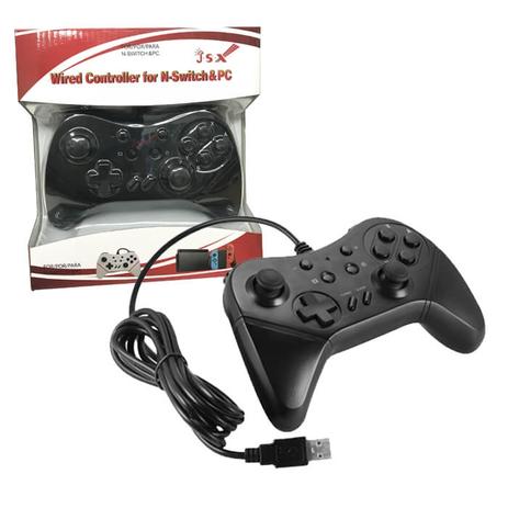 Controle Joystick Com Fio Usb Para Nintendo Switch e Pc Preto JSX-001 - J.s.x Menor preço em Controle Joystick Com Fio Usb Para Nintendo Switch e Pc Preto JSX-001 - J.s.x