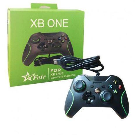 Controle Joystick P/ Xbox One Pc Com Fio Cabo 2,10m USB Feir Menor preço em Controle Joystick P/ Xbox One Pc Com Fio Cabo 2,10m USB Feir