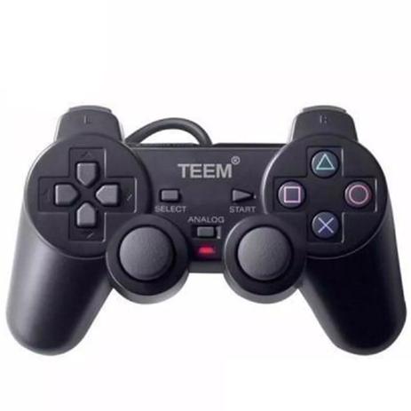 Controle Joystick Play Ps1 E Ps2 C/ Vibração Teem Menor preço em Controle Joystick Play Ps1 E Ps2 C/ Vibração Teem