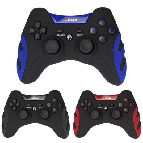 Menor preço em Controle Joystick Sem Fio 4 Em 1 Wireless Recarregável Notebook Pc Ps1 Ps2 Ps3 - Xtrad