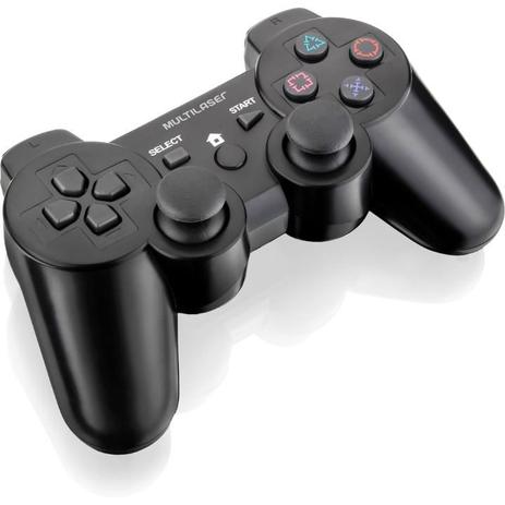 Controle Multilaser para PC, PS2 e PS3 Sem Fio Joystick Game USB Preto - JS072 Menor preço em Controle Multilaser para PC, PS2 e PS3 Sem Fio Joystick Game USB Preto - JS072