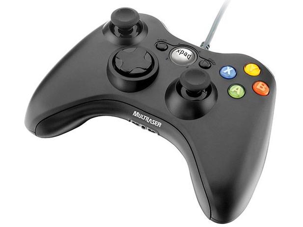 Controle para PC/Xbox 360 JS063 Multilaser - Preto