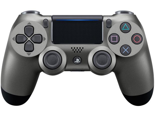 Controle para PS4 e PC sem Fio Dualshock 4 Sony - Preto Metálico