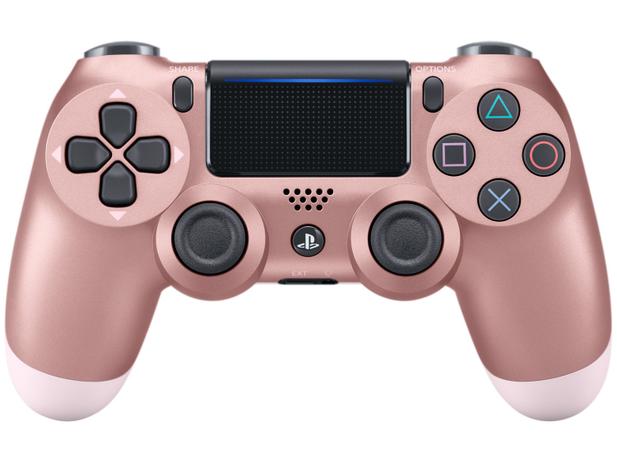 Controle para PS4 e PC sem Fio Dualshock 4 Sony - Rosa Dourado