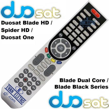 Controle remoto Receptor Duosat Blade HD / Spider HD / Duosat One / Blade Black Series / Blade Dual Core Menor preço em Controle remoto Receptor Duosat Blade HD / Spider HD / Duosat One / Blade Black Series / Blade Dual Core