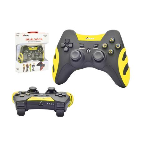 Controle sem Fio 4 em 1 PC PS1 PS2 PS3 Amarelo XD-503 XD-503 XTRAD - Vitrine Menor preço em Controle sem Fio 4 em 1 PC PS1 PS2 PS3 Amarelo XD-503 XD-503 XTRAD - Vitrine