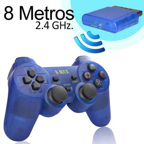 Controle Sem Fio Para PS2 Dual Shock Analógico 8 Metros de Alcance - Azul - Xtrad é boa?