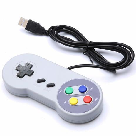 Controle Snes USB - PC video game - Feir Menor preço em Controle Snes USB - PC video game - Feir