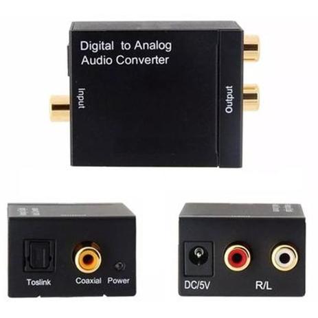 Conversor de Áudio Lys Óptico Toslink x RCA Preto - M-6618 Menor preço em Conversor de Áudio Lys Óptico Toslink x RCA Preto - M-6618